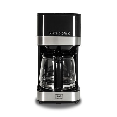Melitta Aroma Tocco 10-Cup Automatic Drip Coffee Maker, Black/Stainless Steel (MCM009PULBK0)