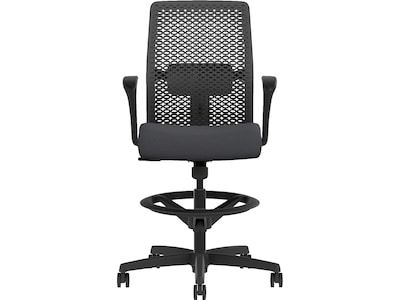 HON Ignition 2.0 ReActiv Back Vinyl Task Chair with Lumbar Support and Footrest, Black (HITSRA.S0.F.H.0S.SX23.BL.SB.T)