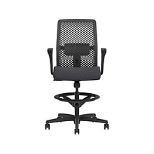 HON Ignition 2.0 ReActiv Back Vinyl Task Chair with Lumbar Support and Footrest, Black (HITSRA.S0.F.