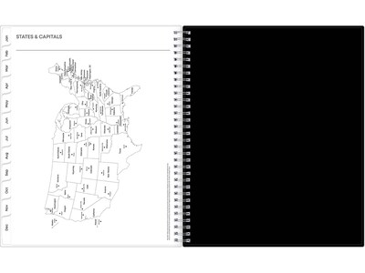 2025 Blue Sky Analeis 8.5" x 11" Weekly & Monthly Planner, Plastic Cover, White/Black (100001-25)