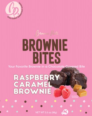 Raspberry Caramel Brownie Bites