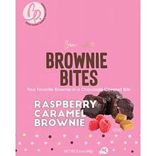 Raspberry Caramel Brownie Bites