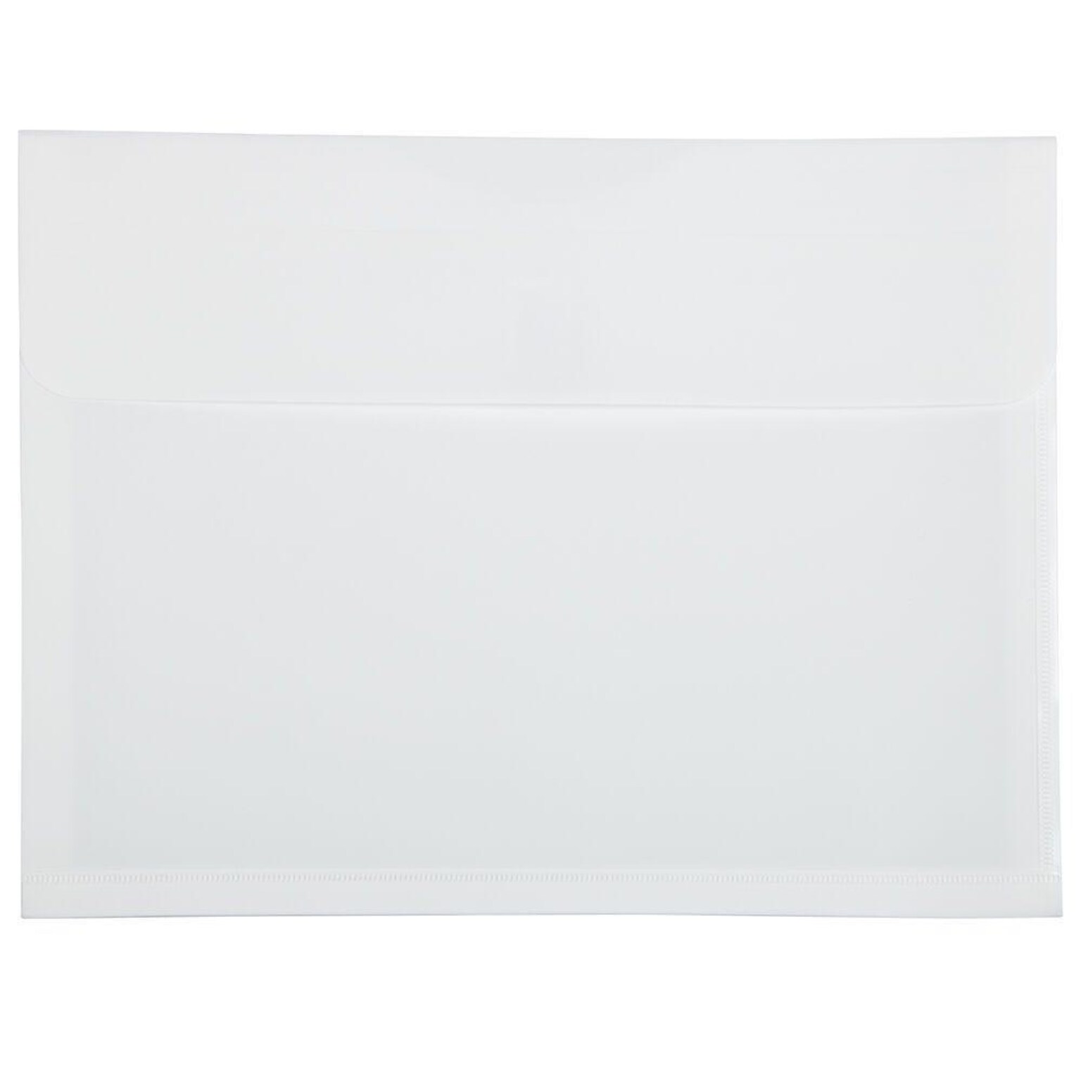 JAM Paper Premium Plastic Document File, 1 Pocket, Letter, White, 3/Pack (218V1whx3)
