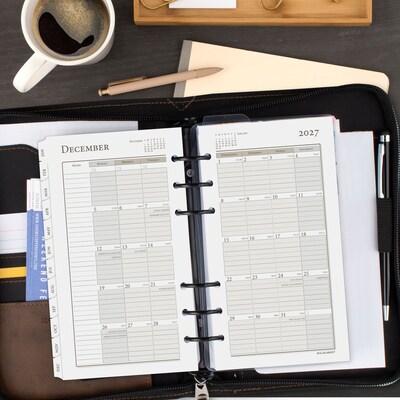 2027 AT-A-GLANCE 3.75" x 6.75" Weekly & Monthly Planner Refill, White/Brown (471-285Y-27)
