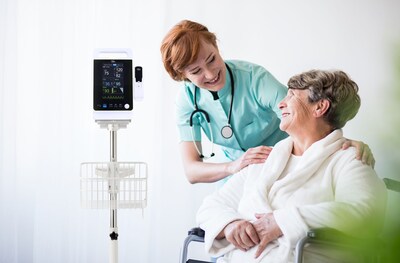 Viva Comfort Universal Vital Sign Monitor Mobile Stand with Mounting Plate, White (ADIME912-C-MP-08-MK)