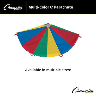 Champion Sports 6' Parachute w/ 8 Handles, Multicolored (NP6)
