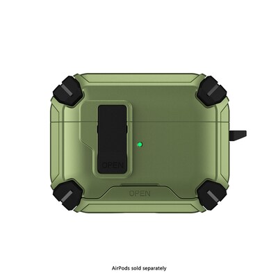 SaharaCase Raider Series Heavy Duty Case Compatible with Magsafe for Airpods Pro 3, Secure Lock, Cactus Green (HP00217)