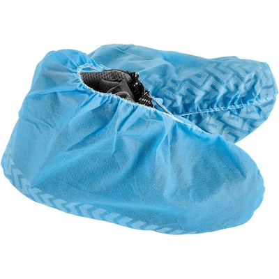 Global Industrial Standard Disposable Shoe Covers, Size 12-15, Blue, 150 Pairs/Case (708197BBL)
