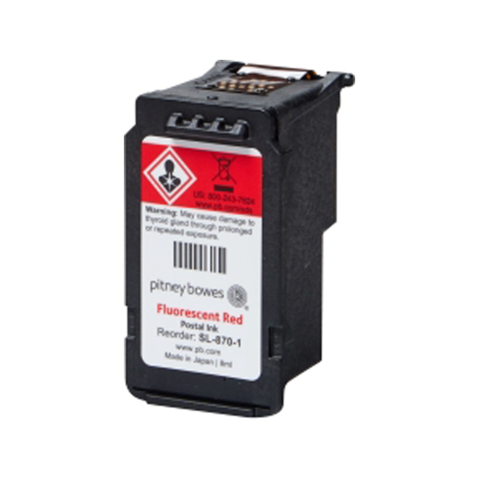 Pitney Bowes SL-870-1 Red Standard Yield Ink Cartridge