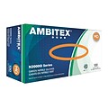 Ambitex Powder Free Nitrile Gloves, Medium, Green, 100/Box, 10 Boxes/Carton