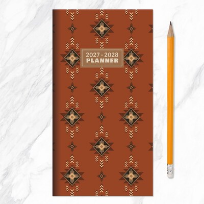 2027 TF Publishing Rusted 3.5" x 6.5"  Monthly Standard Planner, Paperboard Cover, Multicolored (27-7014)