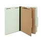 Quill Brand® Recycled Pressboard Classification Folders, 2-Partitions, 6-Fasteners, Legal, Green, 15/Box (761901)