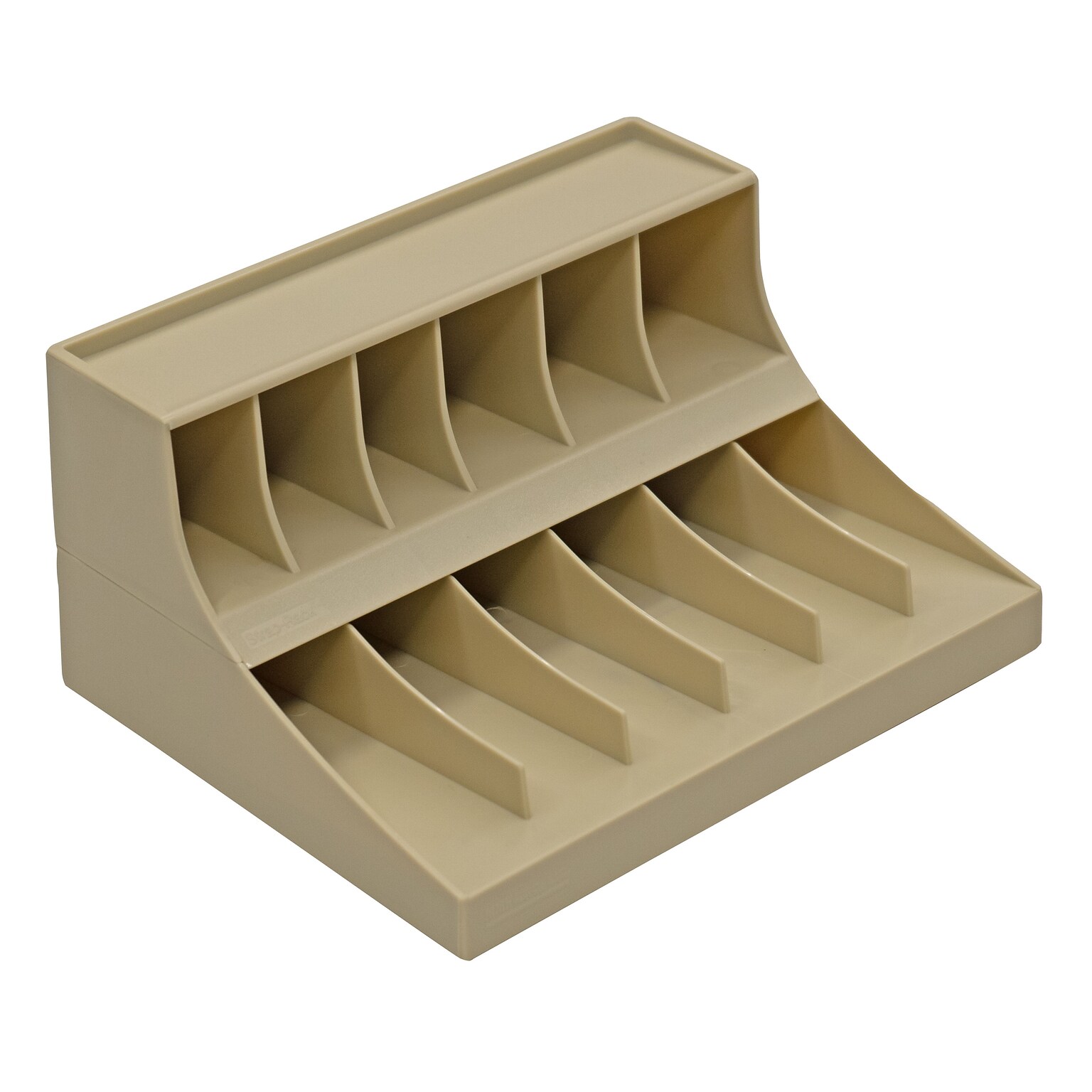 CONTROLTEK Two-Tier Rack, 11 Compartments, Pebble Beige (500013)