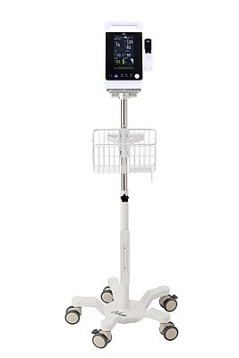 Viva Comfort Universal Vital Sign Monitor Mobile Stand with Mounting Plate, White (ADIME912-C-MP-08-MK)