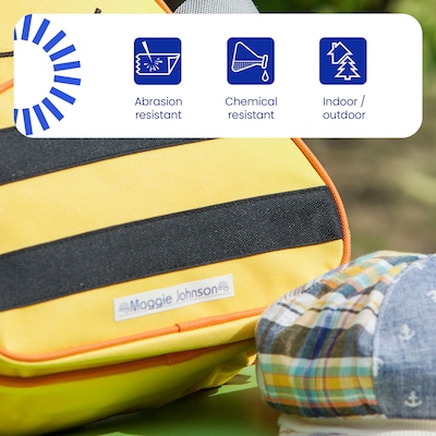 Brother P-touch Fabric Label Tape, 1/2" x 9.8', Navy Blue on White (TZeFA3)