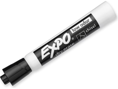 Expo Dry-Erase Markers, Chisel Tip, Black, 8/Pack (1980443)