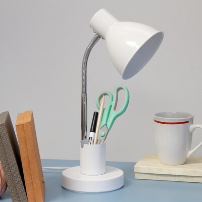 Simple Designs Sleek Essentials LED Desk Lamp, 16.22", Off White (LD1076-OFF)