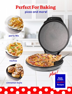 Betty Crocker 8-Inch Travel Size Pizza Maker Plus, Red (BC-4959CR)