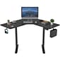 Mount-It! 47"W Electric L-Shaped Corner Adjustable Standing Desk, Black (MI-15003)