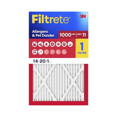 Filtrete Allergen Defense 14 x 20 x 1 Pleated Air Filter, MERV 11, 4/Carton (9805-4CA)