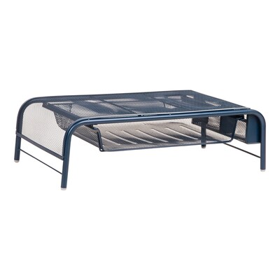 Staples Metal Mesh Monitor Stand, Up to 32 Monitor, Navy Blue (ST63853)