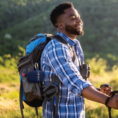 STUDIO PRO by FISHER ECO GO Wireless Bluetooth Portable Speaker with FM Radio, Waterproof, Navy Blue (SBT294NB)