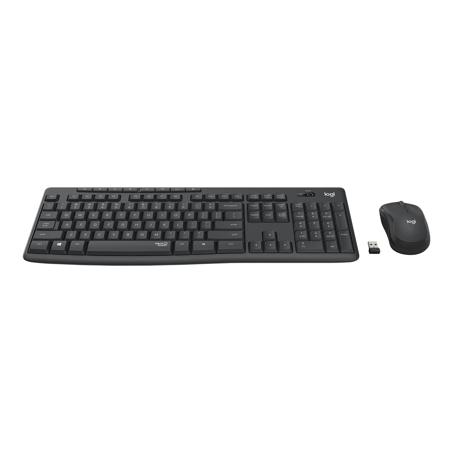 Logitech MK295 Silent Wireless Keyboard and Optical Mouse Combo, Graphite (920-009782)