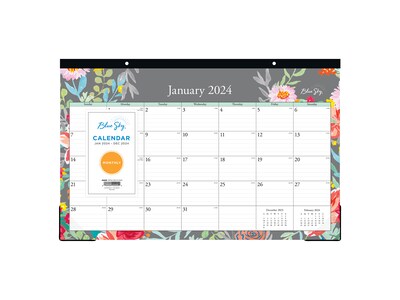 2024 Blue Sky Sophie 17 x 11 Monthly Desk Pad Calendar (140089-24)