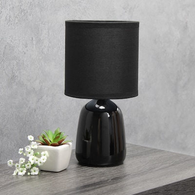 Simple Designs Table Lamp, Black (LT1134-BLK)