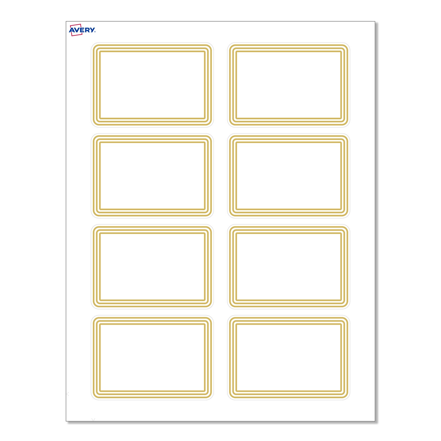 Avery Laser/Inkjet Rectangle Multipurpose Labels, 2-1/3 x 3-3/8, White, 80/Pack (S00-EXZ)