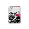 Sharpie Permanent Marker, Fine Tip, Metallic Silver, 36/Pack (2003899)