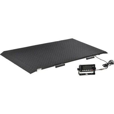 Global Industrial Digital Floor Scale w/ LCD Indicator & Stand, 2,000 lb. x 1 lb. (244244)