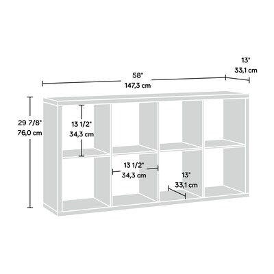 Sauder Select 58"H 8-Shelf Cube Organizer, Mystic Oak (431286)