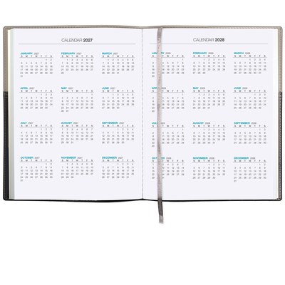 2027 Excello Brands 8" x 10" Weekly & Monthly Standard Planner, Paperboard Cover, Gray/Black (PKT-CY27-810-GY)