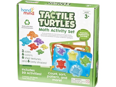 hand2mind Tactile Turtles Math Activity Set, Assorted Colors (95328)