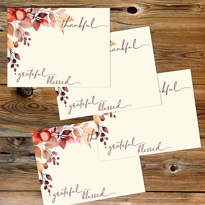 Great Papers! Thankful Grateful Blessed Postcards, 40/Pack (2025040)