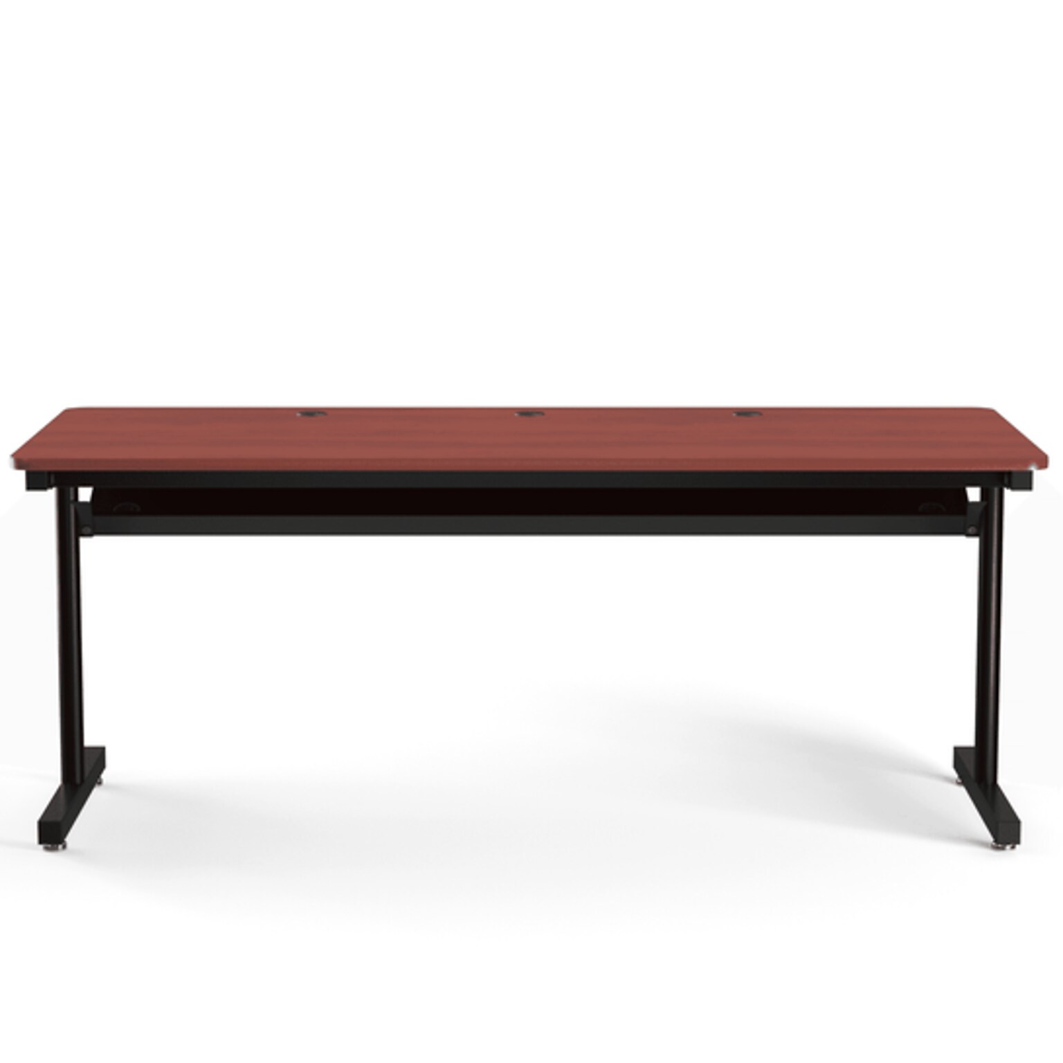 VersaDesk 72W Basic Computer Table, Cherry/Black (BCT7230-BC)
