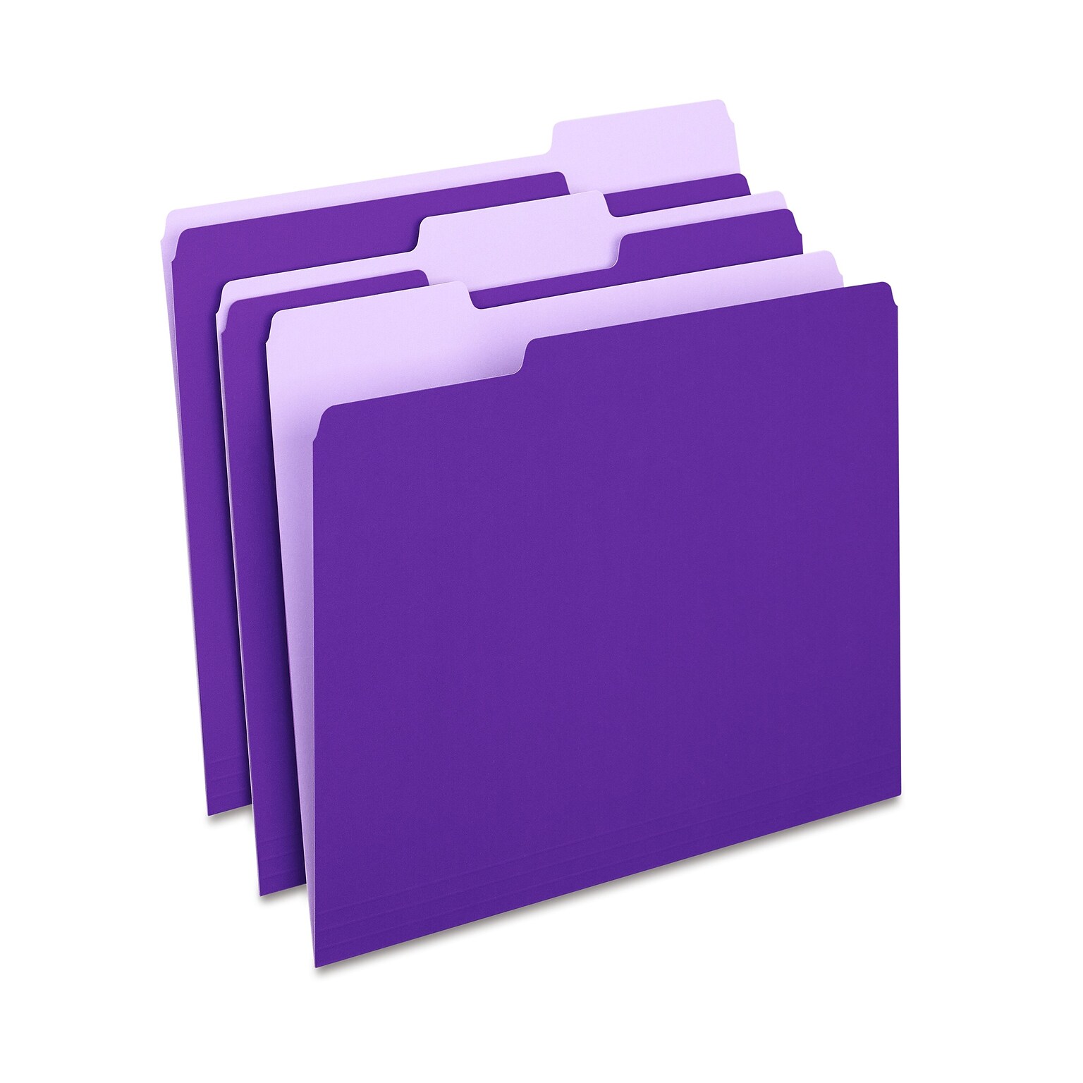 Staples File Folders, 1/3-Cut Tab, Letter Size, Purple, 24/Pack (ST13845-CC)