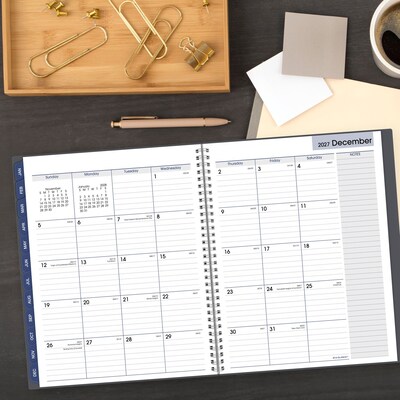 2027 AT-A-GLANCE DayMinder 8.5" x 11" Weekly & Monthly Appointment Book, Plastic Cover, Gray (GC520-07-27)