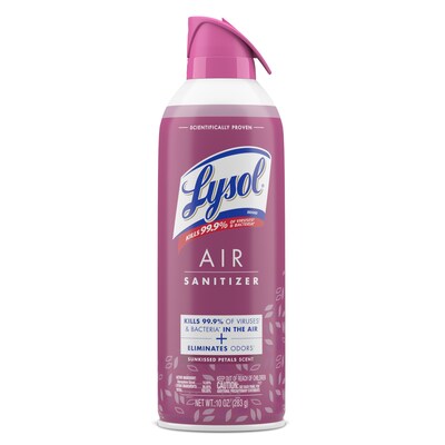 Lysol Air Sanitizer Spray, Sunkissed Petals Scent, 10 oz., 6/Carton (19200-56148)