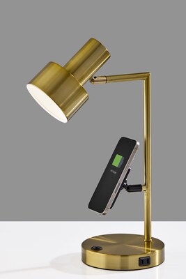 Adesso Rowe Supercharger Incandescent Desk, 19"H, Antique Brass (2606-21)