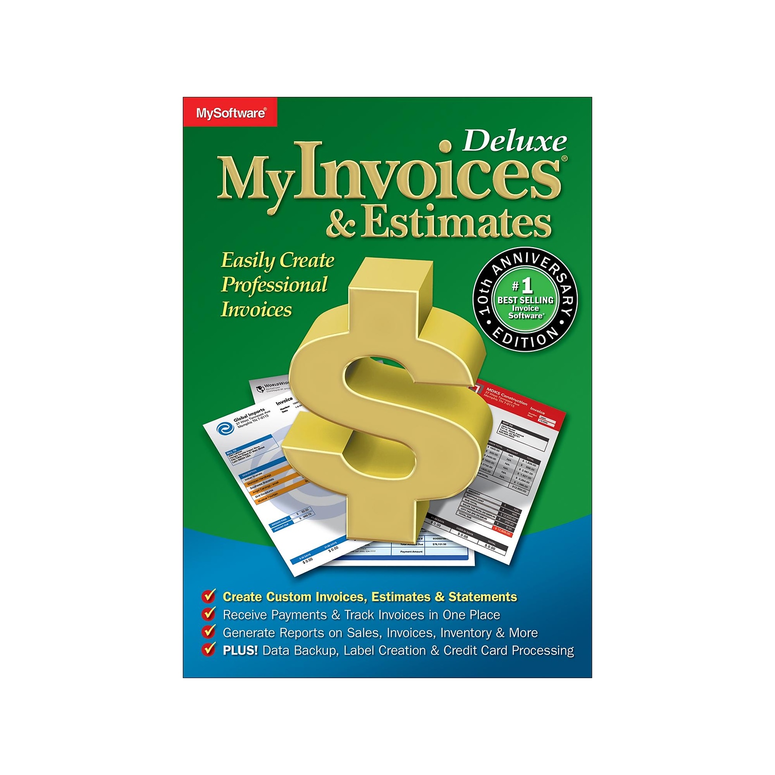 Avanquest MyInvoices & Estimates Deluxe 10 for Windows, 1 User, Download (10060.E)