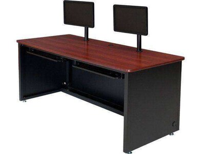 VersaDesk 72W Enclosed Versa Classroom Desk, Cherry/Black (CD7230-BC)