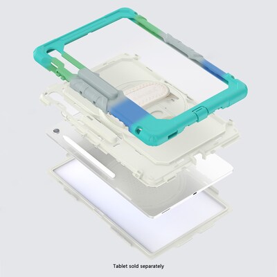 SaharaCase Raider Series TPU 13.1 Heavy Duty Case with Hand Strap for S10 FE+, Iridescent Blue (TB00472)