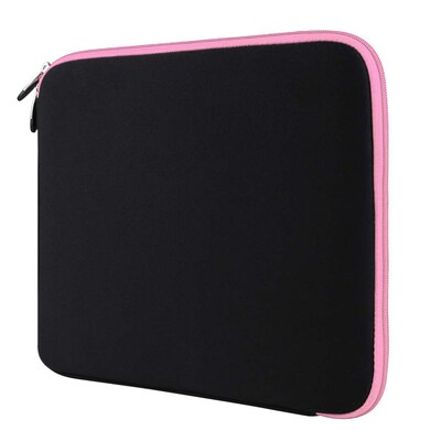 Vangoddy Neoprene Laptop Sleeve for 12" Laptop, Black/Pink