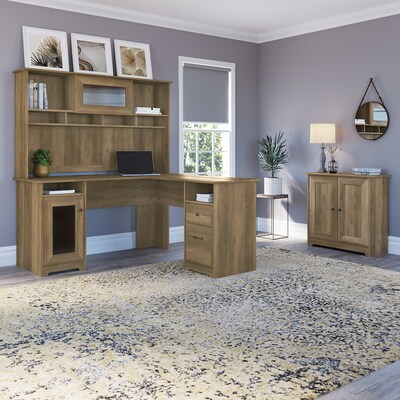 Bush Furniture Cabot 30" Storage Cabinet with 2 Shelves, Reclaimed Pine (WC31598)