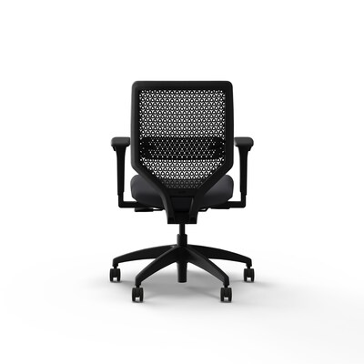 HON Solve Vinyl/ReActiv Swivel Task Chair, Basalt/Charcoal (HSLVTMR.Y1.A.H.0S.SX23.BL.SB.T)