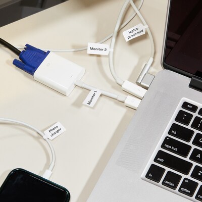 Avery Laser/Inkjet Decorative Edge Waterproof Multipurpose Labels, 2.5"  x 0.5", White, 1125/Pack (94749)