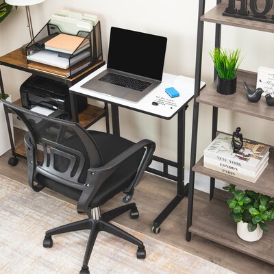 Mind Reader 24"W Adjustable Standing Whiteboard Desk, Black (SDWBOARD-BLK)