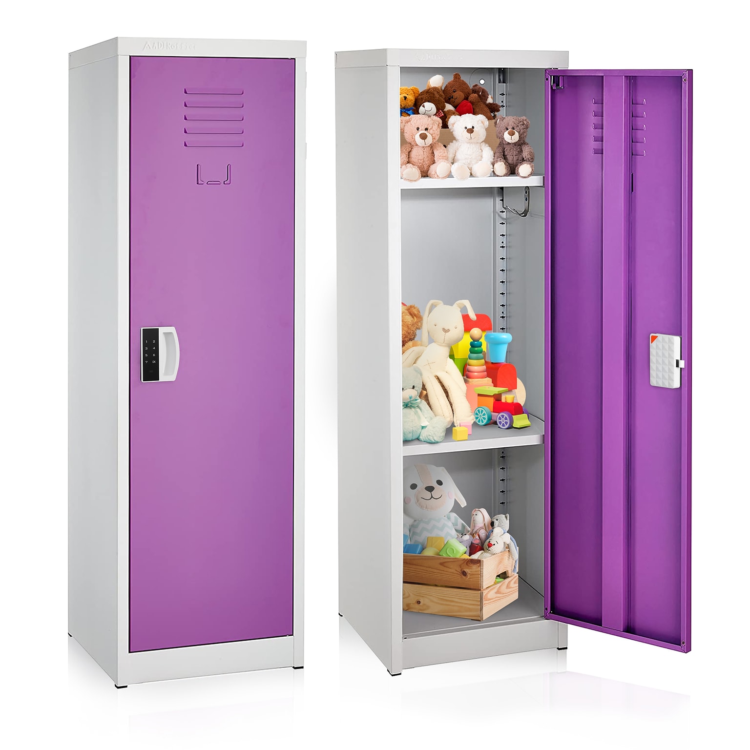 AdirOffice 48H Single Tier Purple Storage Locker (ADI629-01-PUR-DL)
